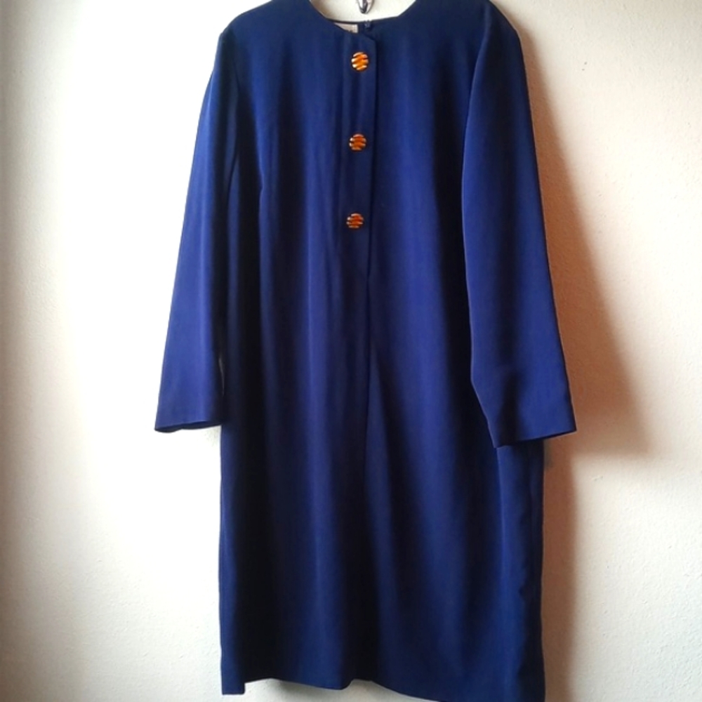 Evan-Picone Navy Blue Dress